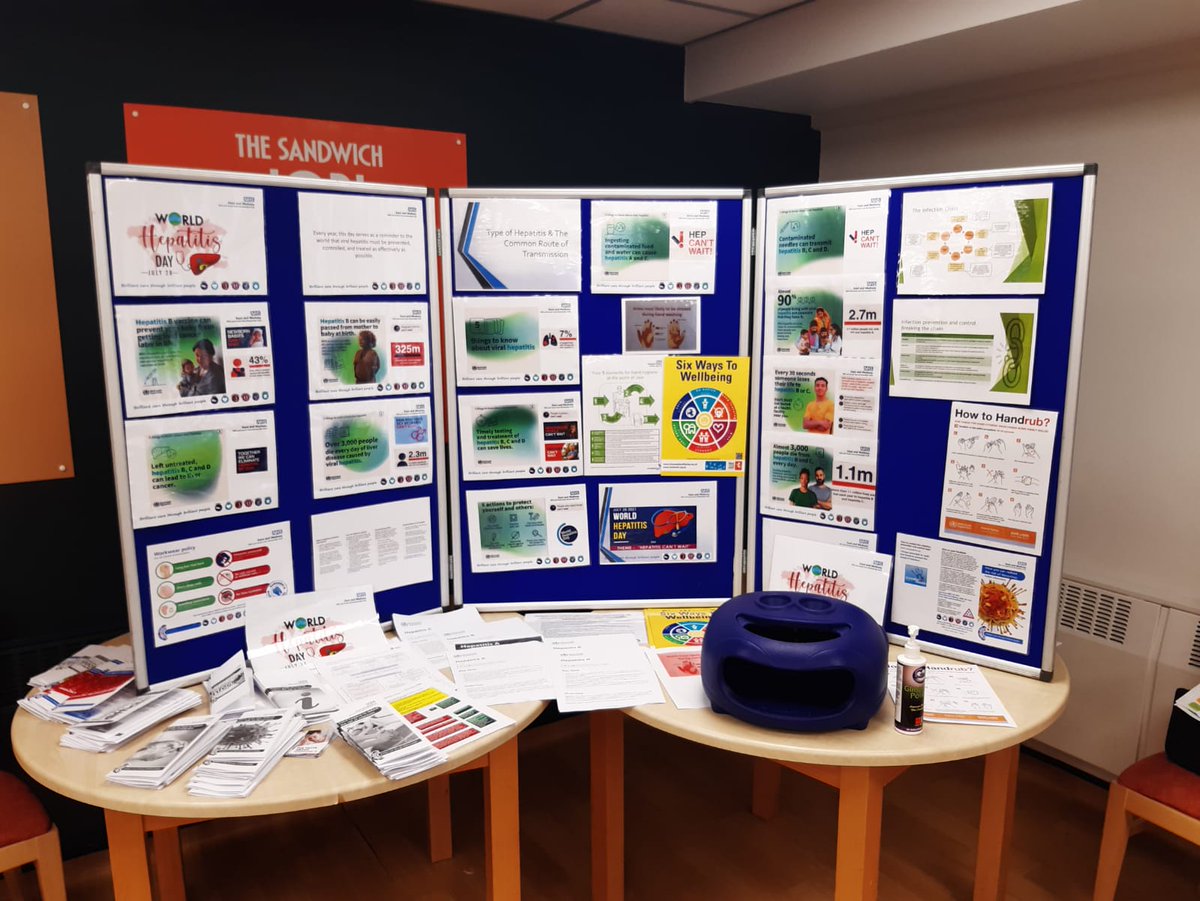 KMPT IPC Team all set up at Littlebrook canteen to raise awareness of hepatitis on World Hepatitis Day 🌎 #WorldHepatitisDay
<a href="/Tumi_Banda/">Tumi Banda</a> <a href="/Cruickshan3Andy/">Andy Cruickshank</a>