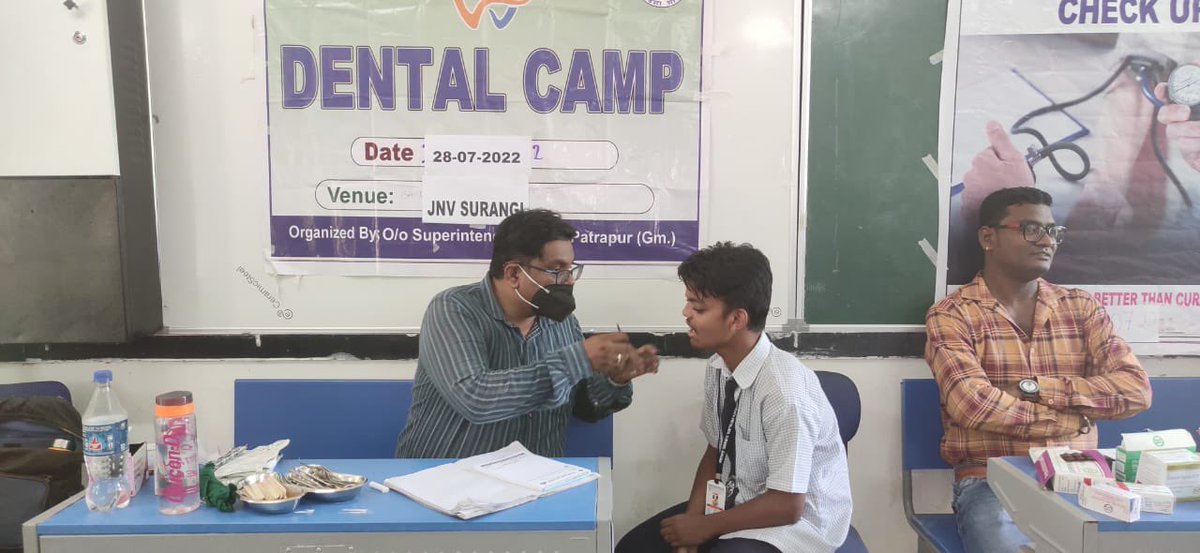 SambitBegray's tweet photo. @HFWOdisha @nhmodisha @GanjamHealth @Ganjam_Admin @ganjam_nvbdcp Integrated Health Camp of students of JNV, Surangi, under #CHCPatrapur today #OdishaCares @Jnv_India https://t.co/rVJsebmQzd