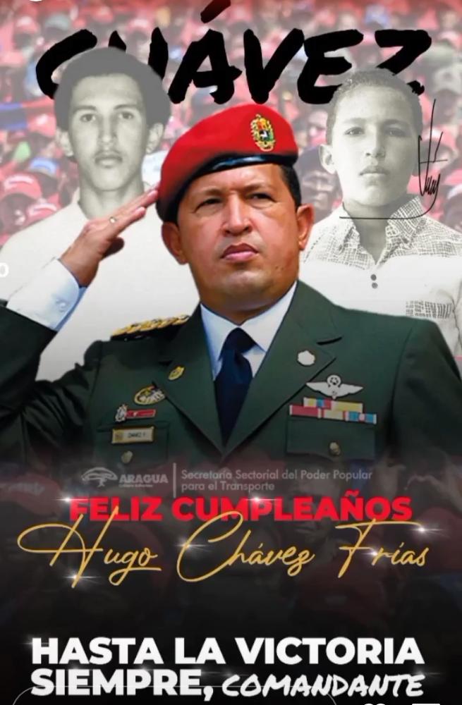 1ereje's tweet photo. *Feliz Cumpleaños Comandante 🚩🇻🇪 Honor y Gloria infinita a tu legado inmortal* https://t.co/7zi6iQ0UuT