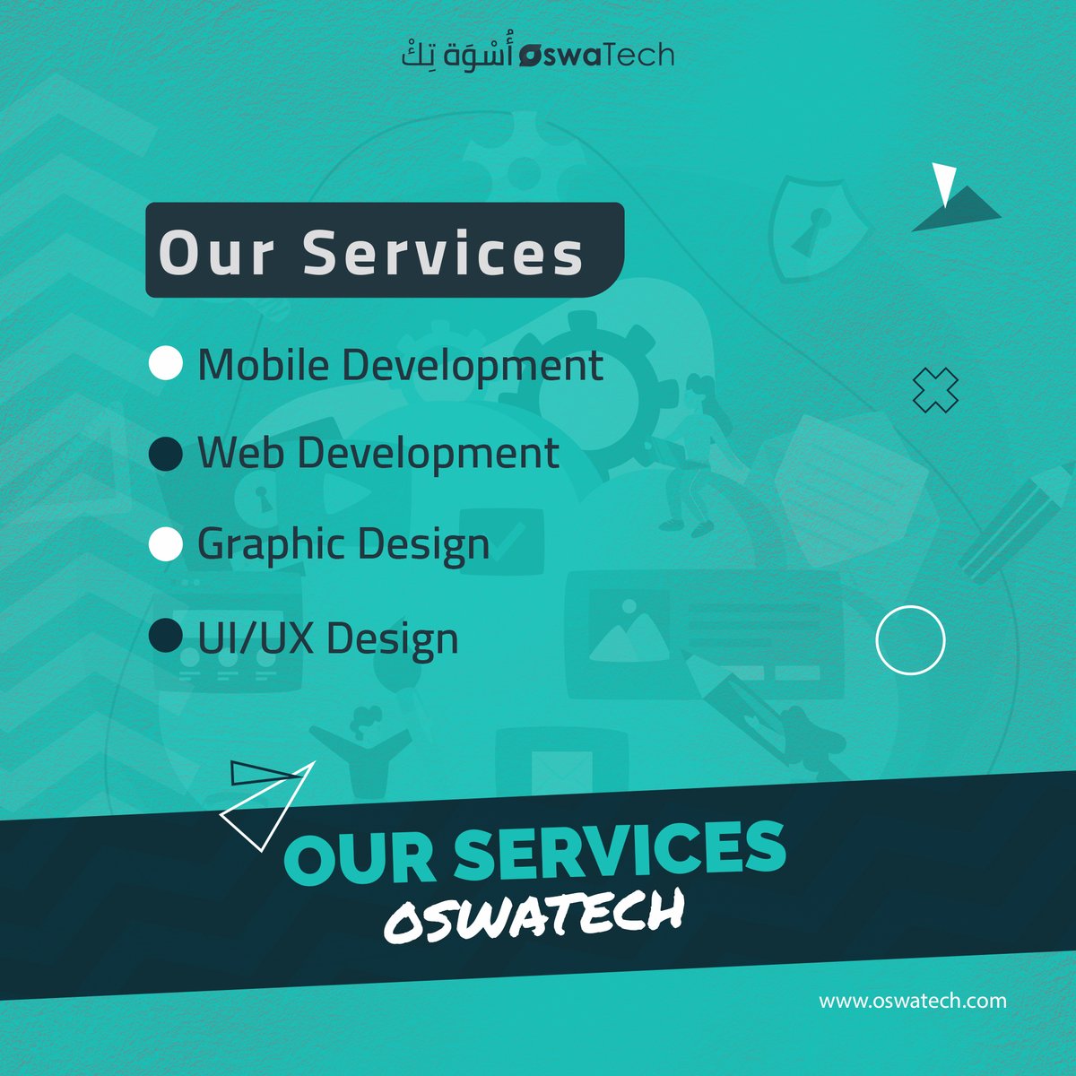 OswaTech's tweet image. We&apos;re The Whole Package of Services.

#Web_Development #Mobile_Development
#UI_UX_Design #Graphic_Design

OswaTech.com 💚
#OswaTech