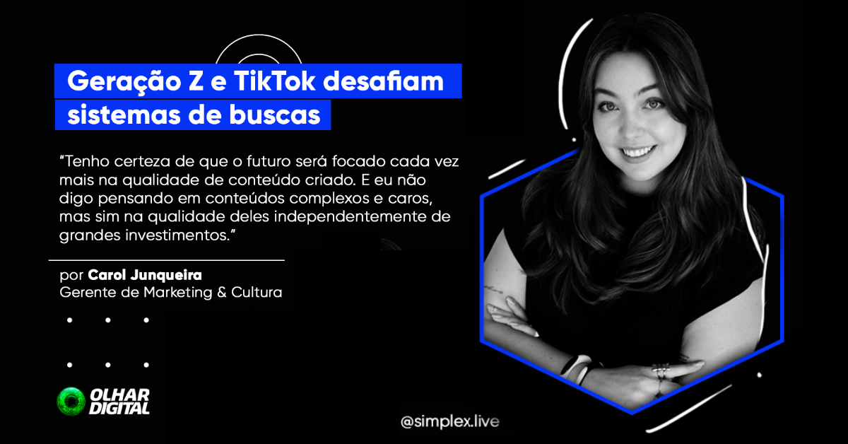 Segunda a <a href="/junqueirafcarol/">cdjf</a> comportamento de usuários no #TikTok, a mídia social típica da #genZ, representará desafios imensos para as equipes, ainda mais as de #SEO. 
olhardigital.com.br/2022/07/26/col…