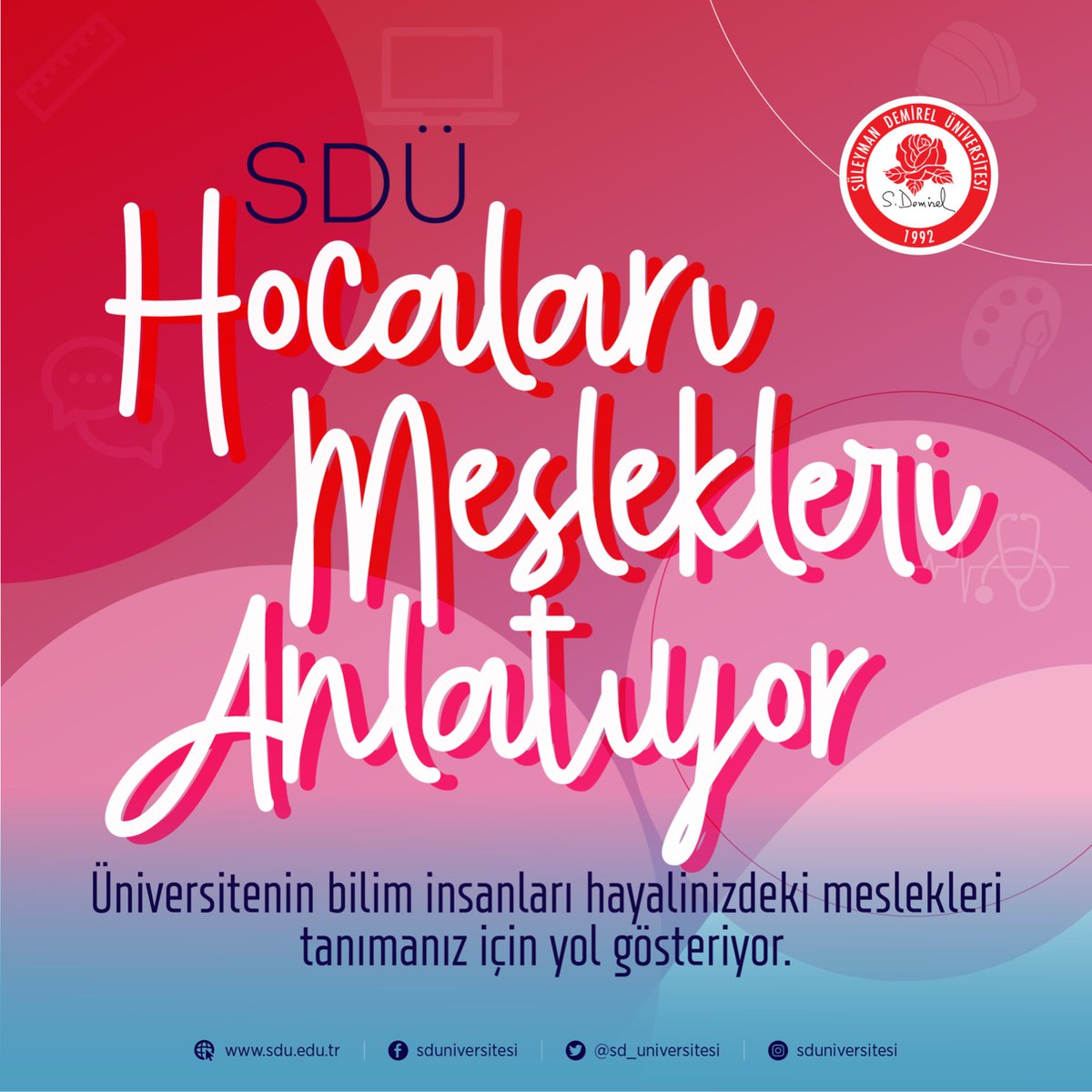 sd_universitesi's tweet image. SDÜ Hocaları Sizler İçin Anlattı

Hayatınıza yön verecek mesleklerin anlatıldığı yayınlara YouTube adresinden ulaşabilirsiniz.

👉link.sdu.edu.tr/oAMAhVcc