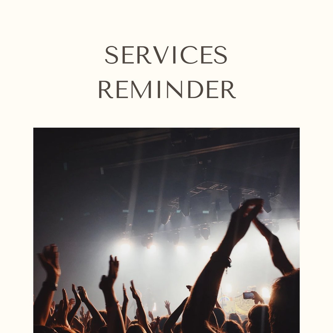 REMINDER: SERVICES THIS SUNDAY

Due to the team being away at New Wine, we will NOT be running our 9:30 or 5 services this Sunday. Please feel free to come to the 8am if you would like to attend this weekend. See you next week! 🙌🏼