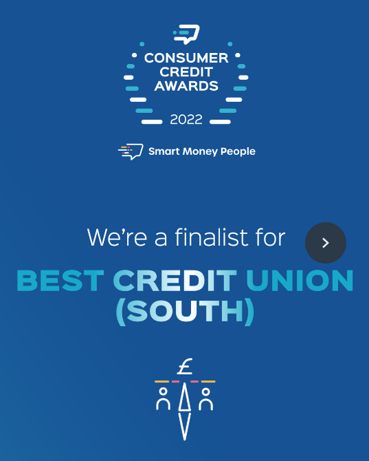 We're delighted to announce that we're a finalist in the Best Credit Union (South) category at the @CreditAwards 2022! If you think we deserve to take home the crown, vote for us at bit.ly/3zE9PM8 before Sunday, August 14th! 

#cca2022 #consumercreditawards
