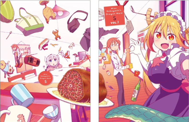 btw the lesbian flag was colorpicked from the cover for kobayashi's dragon maid S volume 1 blueray/dvd i believe?

its such a good cover-- LOOK AT THEM THEYRE MAKING A HEART 😭😭 