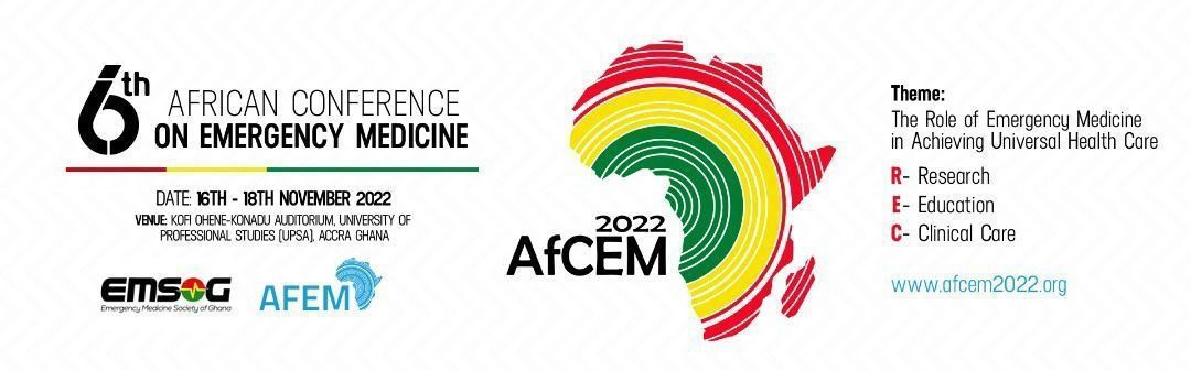 The African Federation for Emergency Medicine (@afemafrica) on Twitter photo AFEM and <a href="/emsoGH/">Emergency Medicine Society of Ghana-EMSOG</a> are pleased to announce registration is open for the 6th African Conference on Emergency Medicine in Accra, Ghana, 16-18 November 2022!
Register at: afcem2022.org/registration/r……
Discounted Early Bird registration rates available! #afcem2022
<a href="/IFEMPresident/">Dr Saleh Fares Al-Ali</a> <a href="/IFEM2/">International Federation for Emergency Medicine</a> AFEM and <a href="/emsoGH/">Emergency Medicine Society of Ghana-EMSOG</a> are pleased to announce registration is open for the 6th African Conference on Emergency Medicine in Accra, Ghana, 16-18 November 2022!
Register at: afcem2022.org/registration/r……
Discounted Early Bird registration rates available! #afcem2022
<a href="/IFEMPresident/">Dr Saleh Fares Al-Ali</a> <a href="/IFEM2/">International Federation for Emergency Medicine</a>