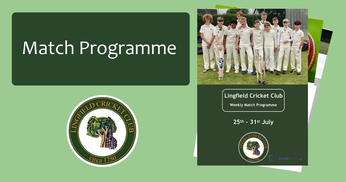 The latest LCC weekly match programme is now LIVE!
- Match reports from last weekends senior fixtures
- Details of upcoming fixtures
- U13 Review
- Chairman's Match
Read it all here:
bit.ly/LCCFlipBook10
