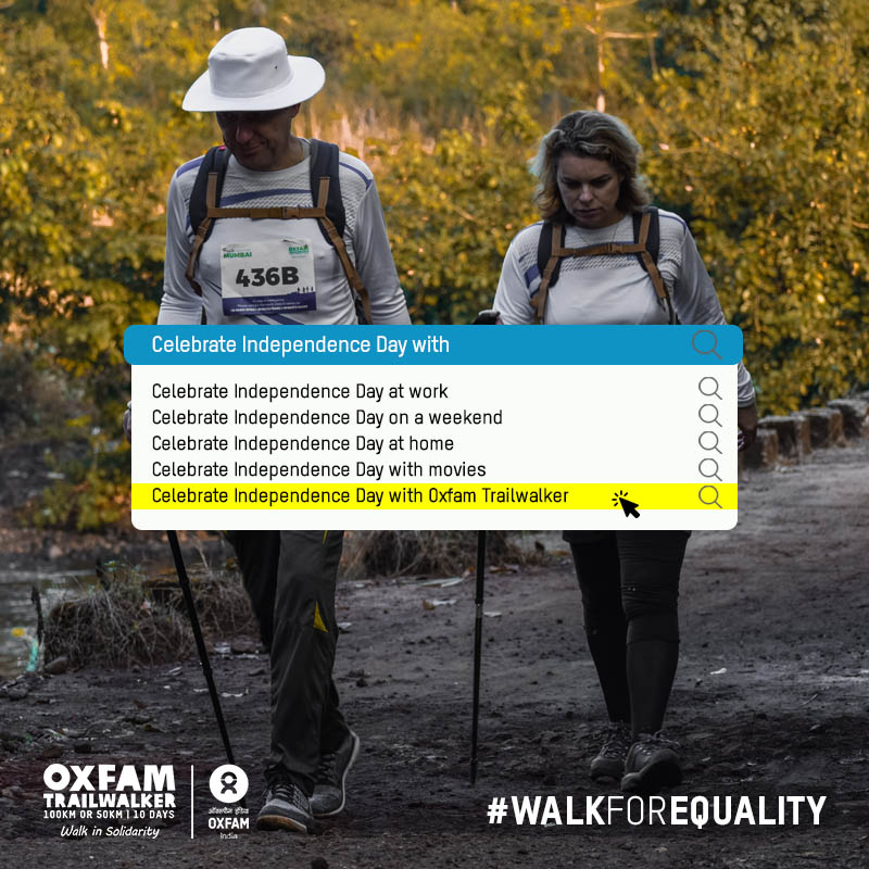 Be a part of a unique fitness challenge with a chance to give back from the comfort of your home. Choose your distance - 100km, 50km or 25km &amp; get ready to walk. The challenge begins from 05 to 14 Aug 2022. 

Register Now: virtualtrailwalker.oxfamindia.org

#OxfamTrailwalker <a href="/OxfamIndia/">Oxfam India</a>