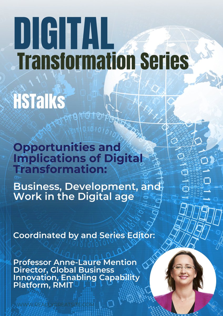 This <a href="/HSTalks/">HSTalks</a> series provides thought-provoking insights on #digitaltransformation focusing on under-explored &amp; promising areas.
💡 Check out the introductory talk by Prof. <a href="/AnnLaureMention/">Anne-Laure Mention</a> already available &amp; accessible as #openaccess for a limited time: ow.ly/Zrkk50K3bZs