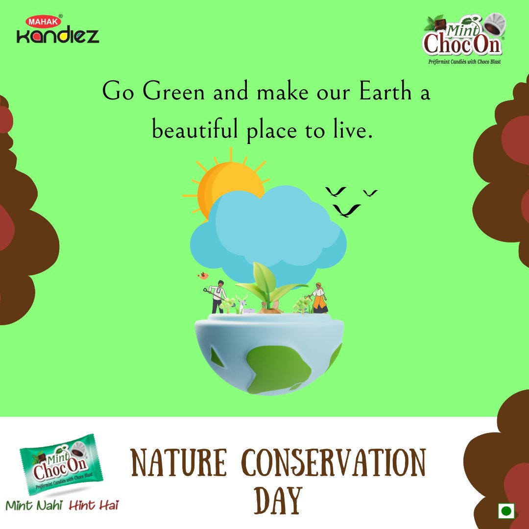 MahakGroup's tweet photo. Environment is a gift from God, taking care of it is a return gift.
Nature Conservation Day!
#natureconservation #MintChocOn #nature #conservation #MintNahiHintHai #environment #GoGreen #Earth #MahakGroup #MahakKandiez https://t.co/GbPDlnZm8D