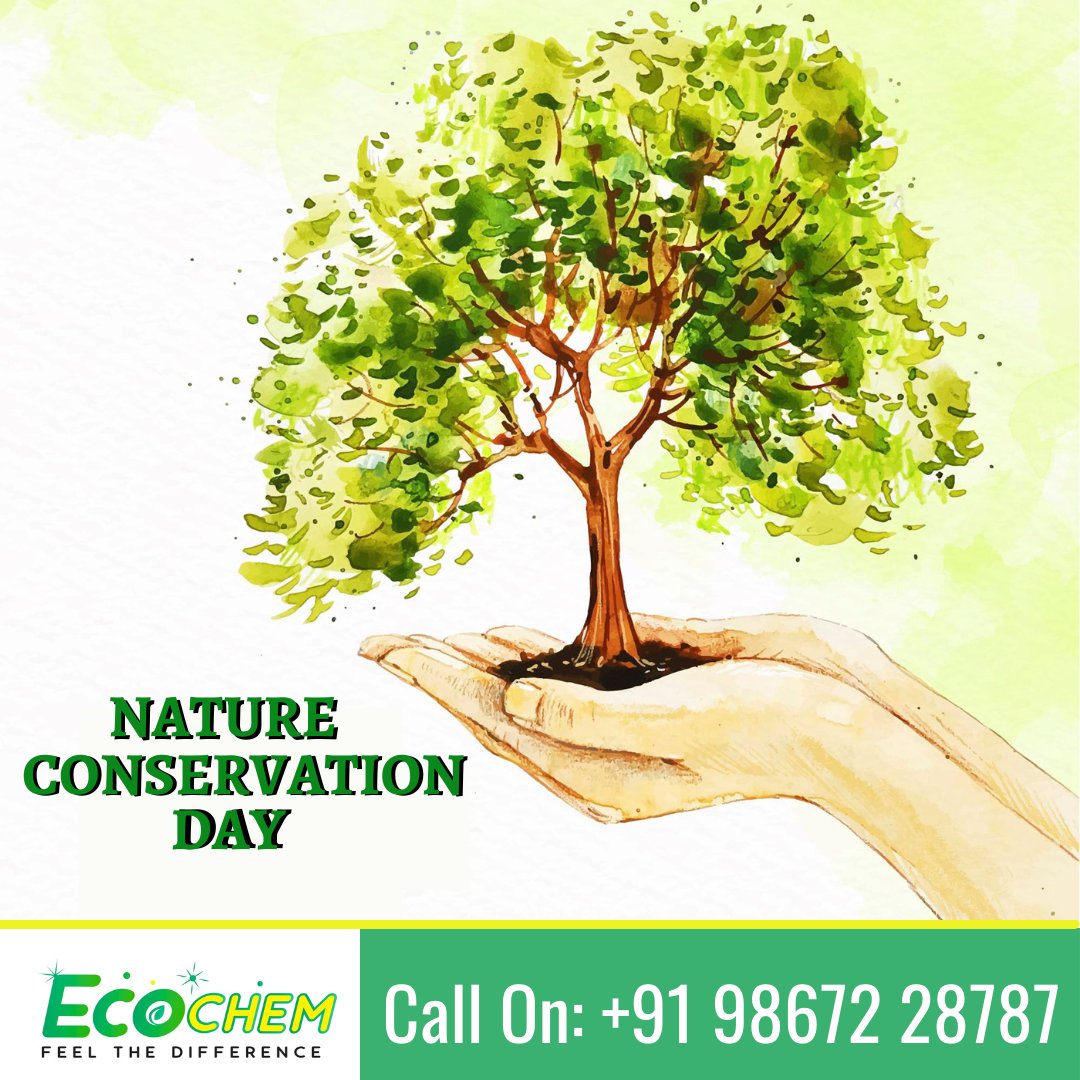 ecochemindia's tweet image. The protection of species from extinction or haram is important for nature. Let's take care and nourish nature on today's Nature Conservation Day. 
.
.
.
#natureconservationday #cleaningchemical #ecochem