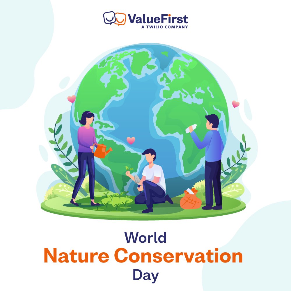 Every small step and innovative idea make a big difference to restore the environment. Let's protect our environment to make our planet a happier place to live for generations to come.😊

 #ValueFirst #natureconservation #worldnatureconservationday #saveearth