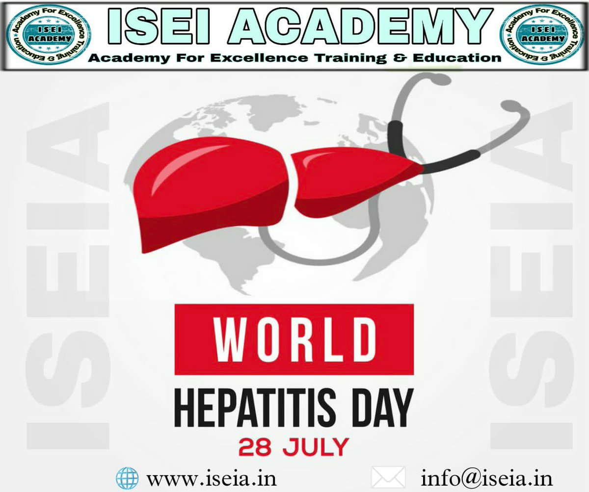 iseiacademy's tweet photo. #Happy_World_Hepatitis_Day_2022
Don’t give Hepatitis any chance to enter your life, prevention is far better than early diagnosis. Happy World Hepatitis Day.
🌐 : https://t.co/ScqZOngNms
#Happy #Hepatitis #Day #Health #Safe #Life #Healthyfood #ISEIAcademy #ISEIA https://t.co/BXWSrF3kZu