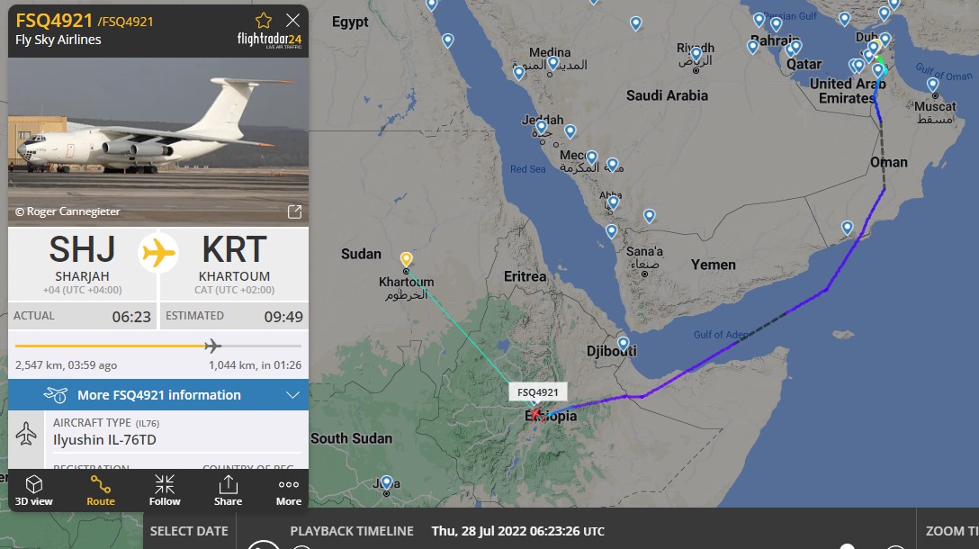 Laurent_Le_Bloa's tweet photo. #SAPSAN IL76TD #FSQ4921 fm #Sharjah #UAE landed in military AFB South of #AdisAbeba #Ethiopia 
@RAbdiAnalyst  @Abdi678 @G_OnTheGround @ATCprowler @kinjeketile @OAbraar https://t.co/MRmDpj85fb
