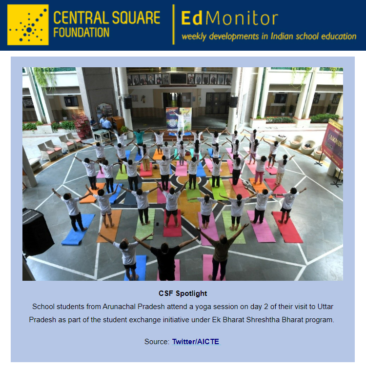 CSF_India's tweet photo. Stay updated with #EdMonitor, our fortnightly newsletter that captures the latest updates on school #education in India. Read now: https://t.co/QoPcGpGjFQ https://t.co/lbb57JUyC2