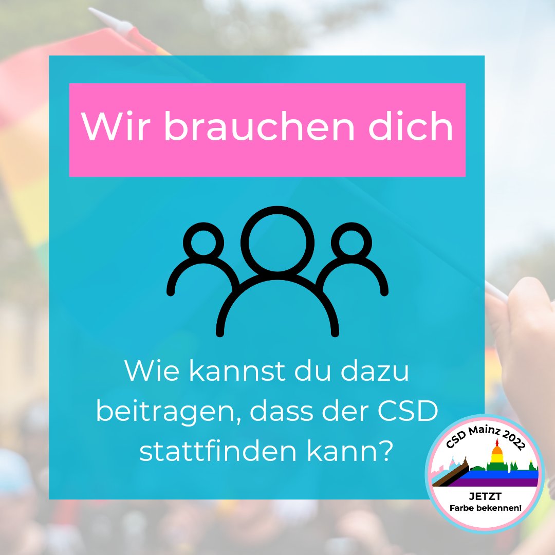Igitte_von_B's tweet photo. Der CSD Mainz sucht Helfer:innen vom 04.08.-07.08.
Du hast Lust? Melde dich bei mir!
#CSD #pride #Pride2022 #Mainz https://t.co/4AhfagOVcj