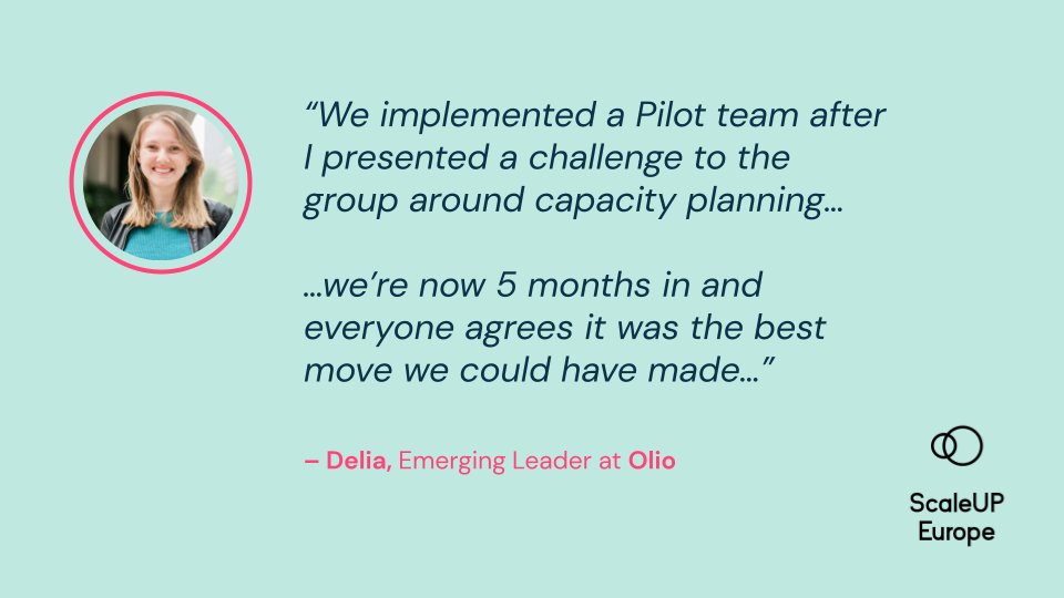ScaleUP_Europe's tweet photo. It's amazing to see how valuable sharing a challenge can be 💡

If like @delia_gadea at @OLIO_ex you are looking for some constructive advice and insights from tech peers, join us for our next ScaleUP Europe meet up in September at @Techspace
💻 Email hosts@scaleupeurope.club https://t.co/QBIMkS6229