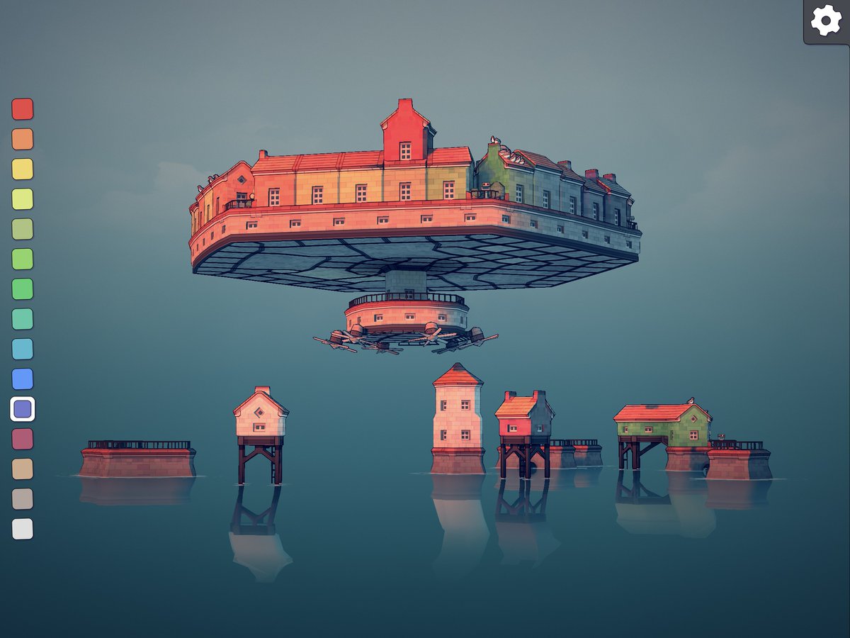 #Townscaper
Sunrise or sunset were the only times the indentured workers in the engine room saw the sun. This was one of the causes of the Great Stokers Revolt.