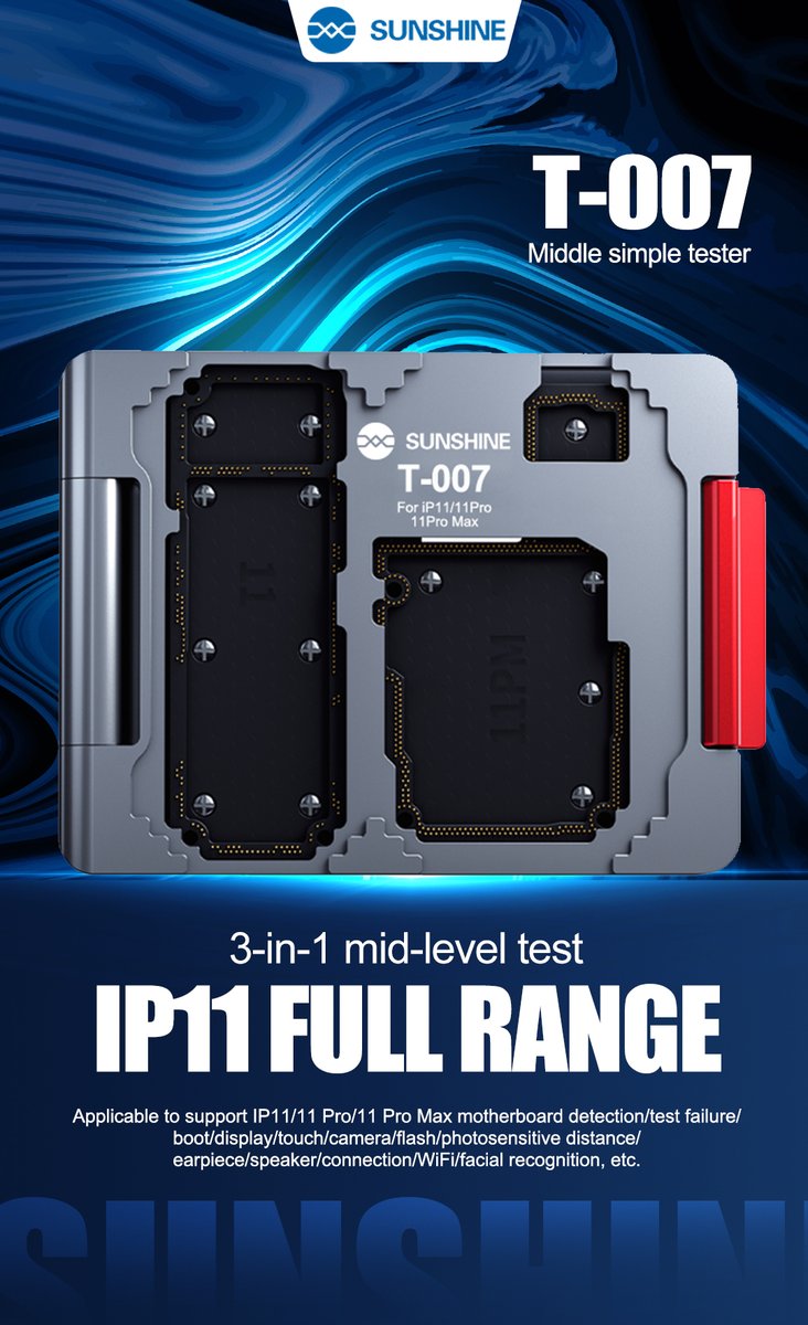 ZoeyTools's tweet photo. 🥳SUNSHINE T-007 IP11/11P/11P MAX 3-in-1 mid-tier motherboard tester
Welcome to inquiry, Whatsapp or Wechat +8613360566344
#phonerepair #repairphone #iphone11 #motherboard #motherboardtester #tester #repairtools #tools #SUNSHINE https://t.co/S9ab7YpbEx