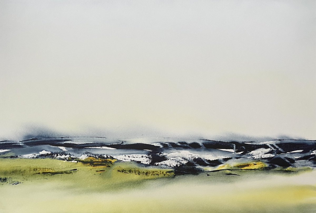 Large format and minimum brush strokes 😁
Watercolor, paper. 68,8х102,8 cm. 27,4х40,4 in.

#watercolor #minimalstic #NFTCommunity #ArtistOnTwitter