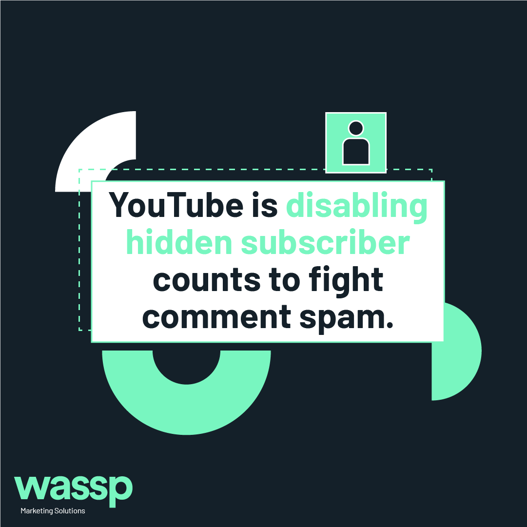 WasspAdv's tweet photo. YouTube is disabling hidden subscriber counts to fight comment spam. Meaning that the number of subscribers for each channel will be visible to all users. This is to crack down on spam and protect its users. What do you think about this change? https://t.co/NVMhxwi8VZ https://t.co/MEAgmUSkdE