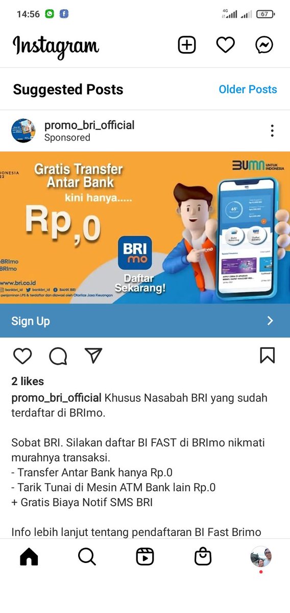 tempesemangit's tweet photo. Halo @BANKBRI_ID , berseliweran di media sosial dengan status "sponsored" begini ini bener ngga sih?? link nya menuju brionline dot net nih https://t.co/uMZWDaqrHI
