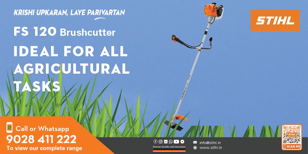 stihl_india's tweet photo. #STIHL #FS120 is a powerful #brushcutter that suits every agricultural task like mowing grassy areas, tackling weeds & rooting out shrubs.
For more details:
1. Visit https://t.co/E87DlFz37a
2. Call or WhatsApp : +91 9028 411 222
4. Pricelist : https://t.co/FVM09GTWOt https://t.co/pbxyO14kxK