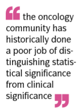 NatRevClinOncol's tweet photo. In a new Comment now live online, @oncology_bg &amp; Christopher Booth argue for the need to define clinically important overall survival thresholds in clinical trials, taking lessons from quality of life end points: https://t.co/ZQIq2eNwAR #hpeonc https://t.co/pOt3nloDFQ