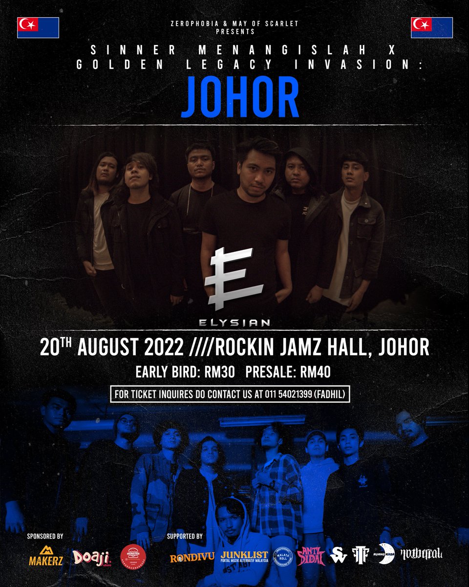 Kami juga akan menyediakan sebuah tabung untuk mengumpul dana bagi membantu pihak <a href="/AngkasaSpace/">ANGKA///SA EVENT SPACE</a> untuk kembalikan ruang seni kita semasa event berlangsung. Ayuh warga Johor dan yang berdekatan, dapatkan tiket anda segera dengan tekan link di bawah.

Tiket: wa.link/ryj7mh