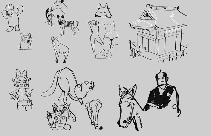 スランプな気持ちだったのでいろいろ模写しました 