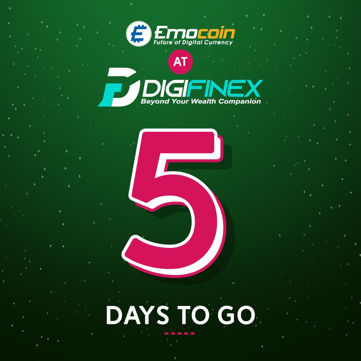 RANAPRA16428939's tweet photo. ANNOUNCEMENT📢
Exciting news
Emocoin will be listed on Digifinex in 5 days.
come and Join us at Digifinex Global Exchange.

#crypto #cryptoworld #cryptotrader #exchange #cryptocurrency #countdown #Bitcoin  #cryptonews #emocoin #digifinex #thursdaymorning #thursdayvibes #Trending https://t.co/00mzzsMkZH