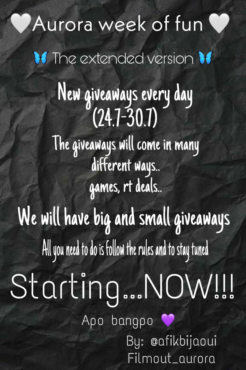 mniadb's tweet photo. AURORA WEEK OF FUN DAY 5 

🦋BT21 STANDING DOLL (medium)🦋
 
1 winner🤍

~Rt and follow to enter 
~Tag 3 friends and comment where are you from 
~Follow on Instagram: @filmout_aurora 
~ send proof 

Good luck 🦋
End aug 1 🤍

#btsgiveaway #btsalbumgiveaway #bt21giveaway https://t.co/xrFx8TwHeT