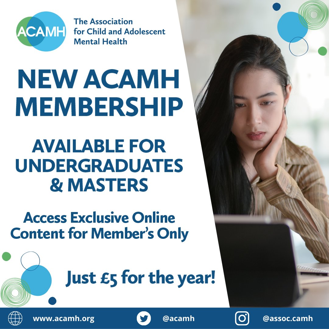 Matt Kempen 💙 🇺🇦 (@kempen_matthew) on Twitter photo Studying full time as an #undergraduate or masters #student? Interested in child and adolescent #mentalhealth? Join <a href="/acamh/">Association for Child & Adolescent Mental Health</a> today for just £5 & access fantastic member benefits! bit.ly/35ijGby Studying full time as an #undergraduate or masters #student? Interested in child and adolescent #mentalhealth? Join <a href="/acamh/">Association for Child & Adolescent Mental Health</a> today for just £5 & access fantastic member benefits! bit.ly/35ijGby
