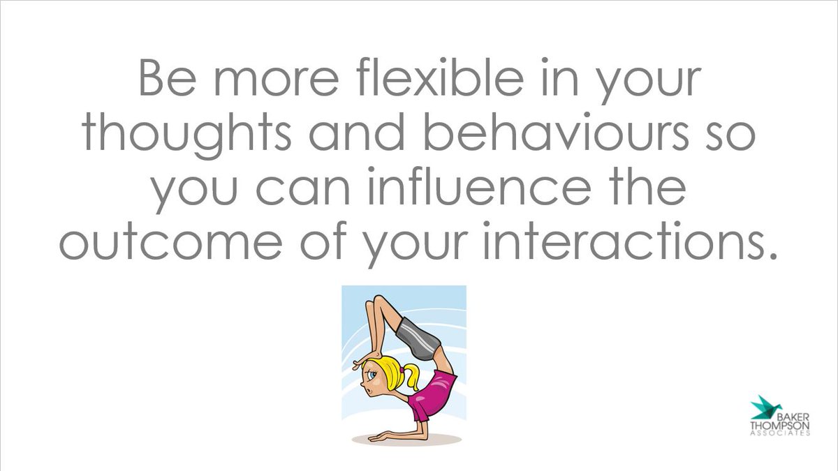 BakerThompsonAL's tweet photo. #Flexibility: a key skill for an #EA / #PA. It's not simply the ability to change priorities at the drop of a hat, it's also flexibility in our thoughts &amp; behaviours.
#ReinforcePositivePerceptions #EmotionallyIntelligentLeader #TheCareerBehindTheJob #KnowYourManagersObjectives https://t.co/fmakkCGvAR