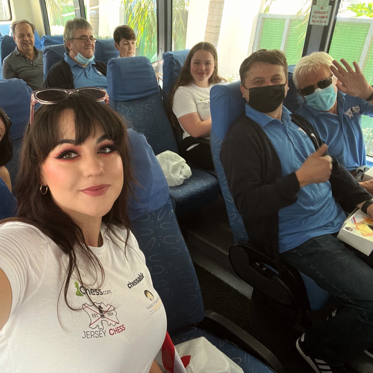 JerseyChess's tweet photo. On our way to the Opening Ceremony! @FIDE_chess @chennaichess22 https://t.co/s6UphxRP3x