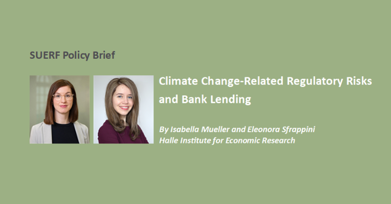 suerf_org's tweet photo. #SUERFpolicybrief “Climate Change-Related Regulatory Risks and Bank Lending” by Isabella Mueller and Eleonora Sfrappini
@IWH_Halle

#climatechange #transitionrisk #creditallocation #ParisAgreement