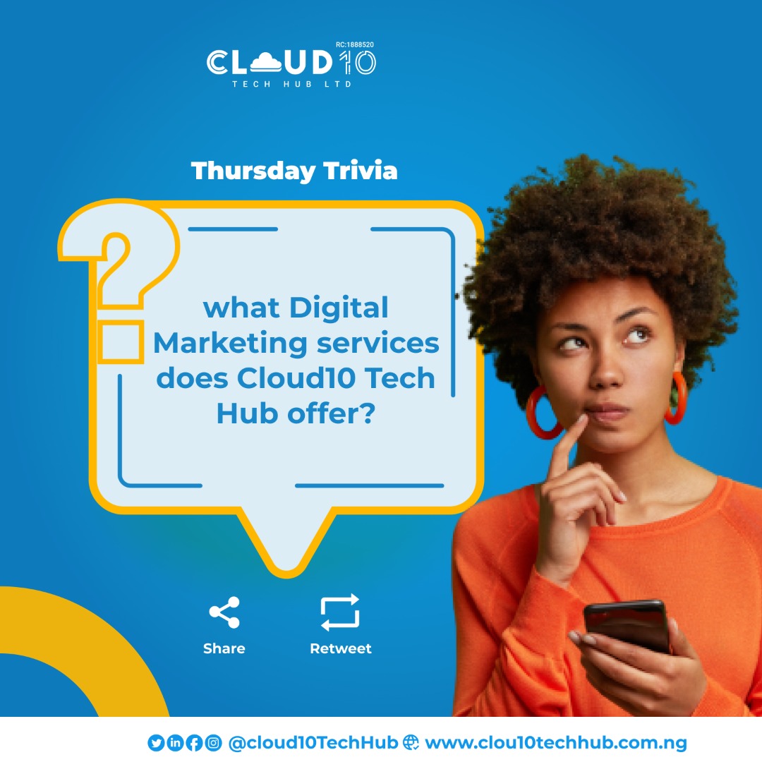 Can you answer correctly? 😃

Let's hear you in the comments 👇

#Cloud10TechHubLtd #cacaccreditedagents #digitalmarketingagency #businessadvisory #cacregistration #vendorsinowerri #lagosbusinessowners #skincarevendorsinlagos #makeupartistsinlagos #bakersinlagos