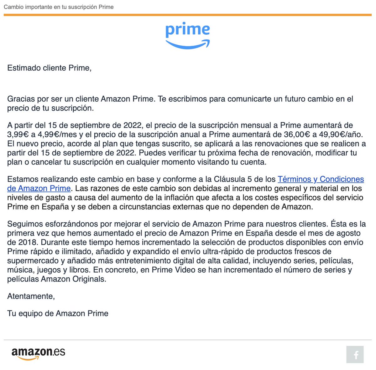 me_muerdo's tweet photo. Cancelada mi suscripción. El incremento de los gastos no tiene que ser asumido 100% por el consumidor si no también por las empresas. Adiós @PrimeVideoES ha sido un placer.
#AdiosAmazon https://t.co/9e6ItIWN8G