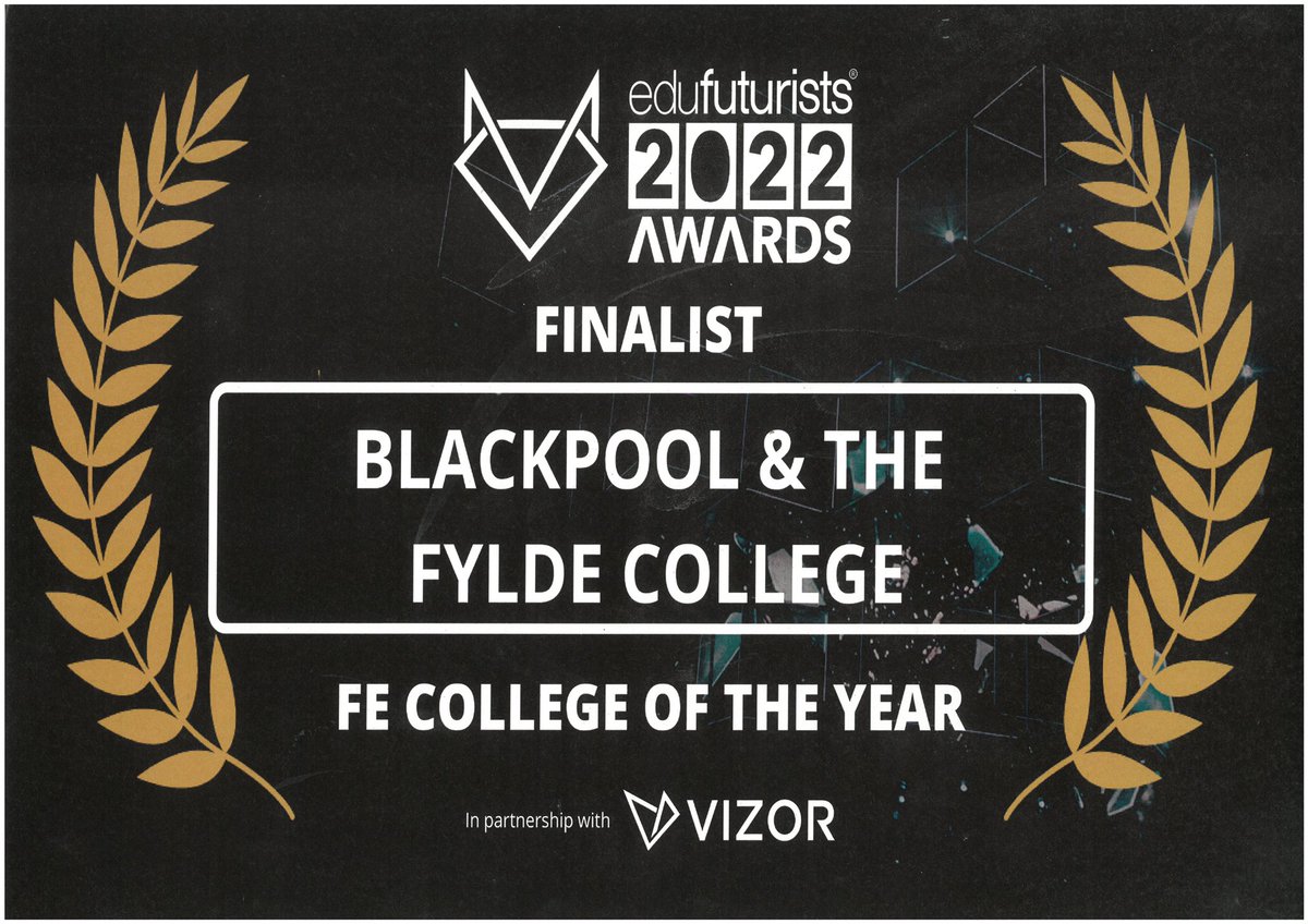 🚨 Announcement alert!! 🚨 we were shortlisted as finalists for FE College of the Year by <a href="/EduFuturists/">Edufuturists</a> ✨ for our innovative use of technology, lead by our Digital Team <a href="/b_and_fc/">Blackpool and The Fylde College</a> 🎉