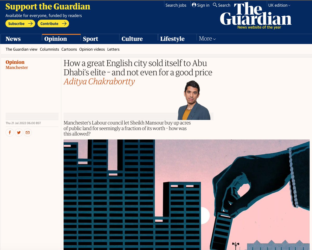 InvisibleMapper's tweet image. What's going on at the Manchester Evening News?

Our public interest report on the deal between Abu Dhabi + Manchester City Council featured in national + international media

But nothing from the city's own newspaper (yet)...really concerning @MENnewsdesk. Why not cover?