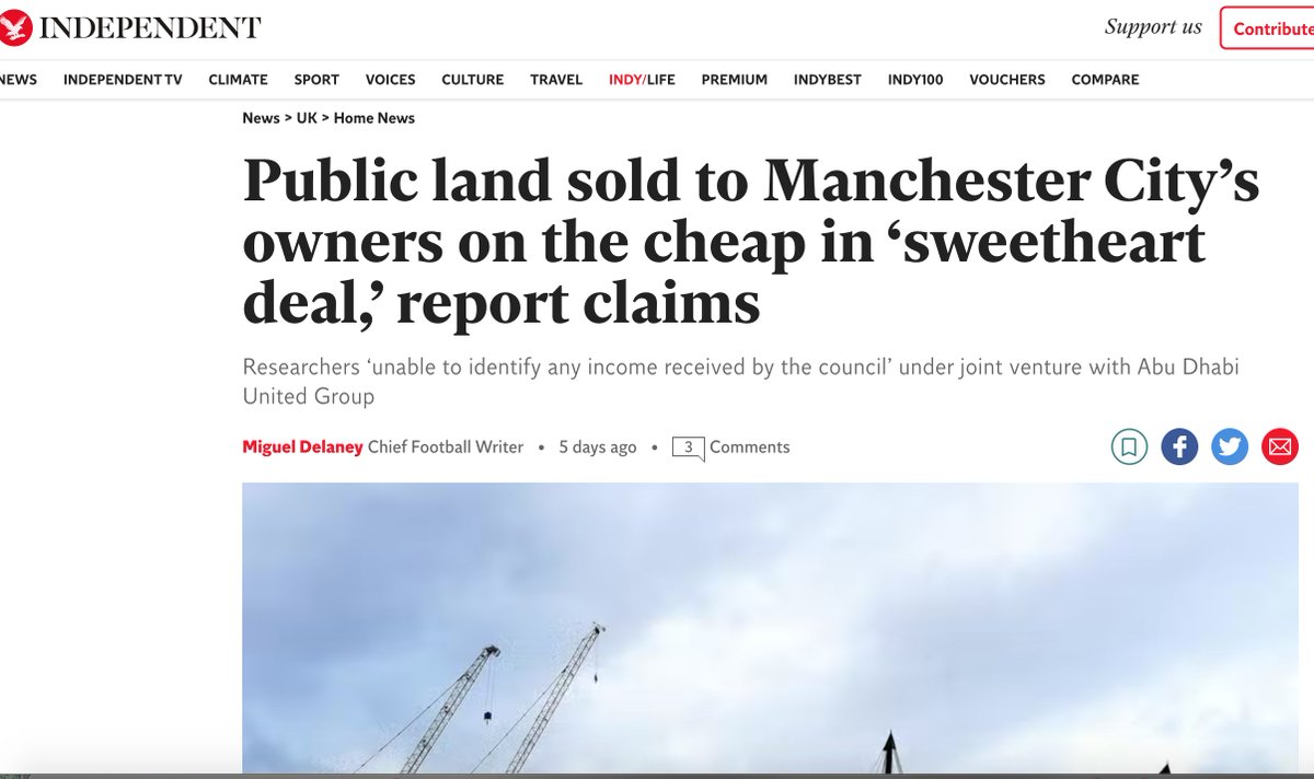 InvisibleMapper's tweet image. What's going on at the Manchester Evening News?

Our public interest report on the deal between Abu Dhabi + Manchester City Council featured in national + international media

But nothing from the city's own newspaper (yet)...really concerning @MENnewsdesk. Why not cover?