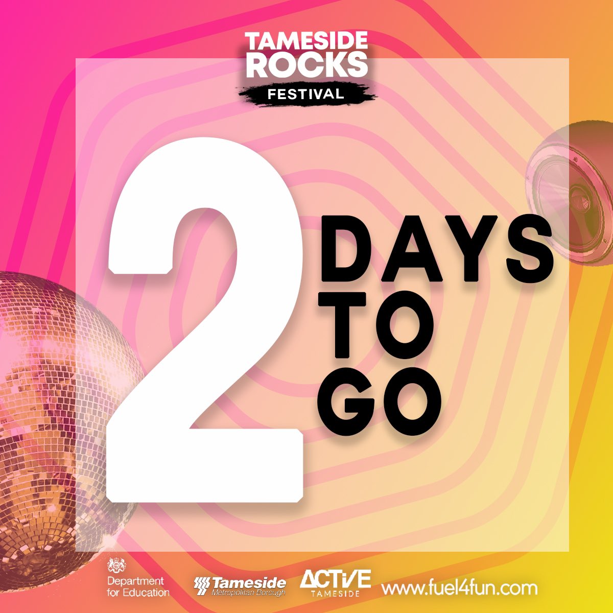 HAFTameside_'s tweet photo. Just 2 more days until the Tameside Rocks gates officially open!
π₯ Headline Acts
π§ DJs
π Stonebaked Pizza
π BBQ
πΉ Mocktails
π€Έπ»ββοΈ inflatables
β¨ Plus much more!
Final tickets remaining here: https://t.co/Da2bPRDBzR
#TamesideRocks #ActiveTameside #Fuel4Fun https://t.co/Ec3CWMfmpv