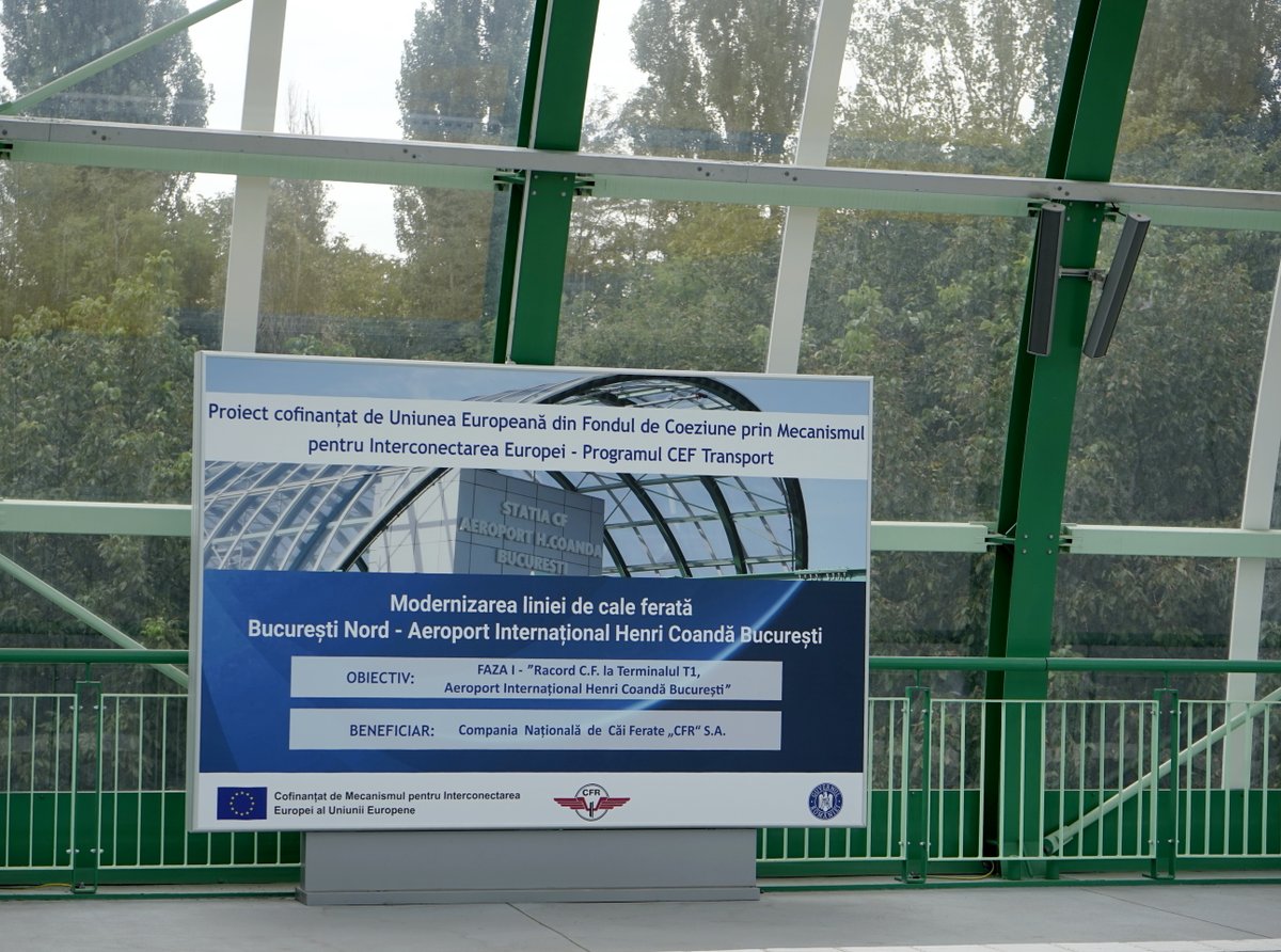 cinea_eu's tweet photo. We helped modernise the #airport in #Bucharest (#Romania) thanks to a #EU #CEFTransport grant worth almost €50 million!

Integrated #rail and #air to boost #comodality!

https://t.co/zmFI2FSuT7 https://t.co/kONC4rwRQN
