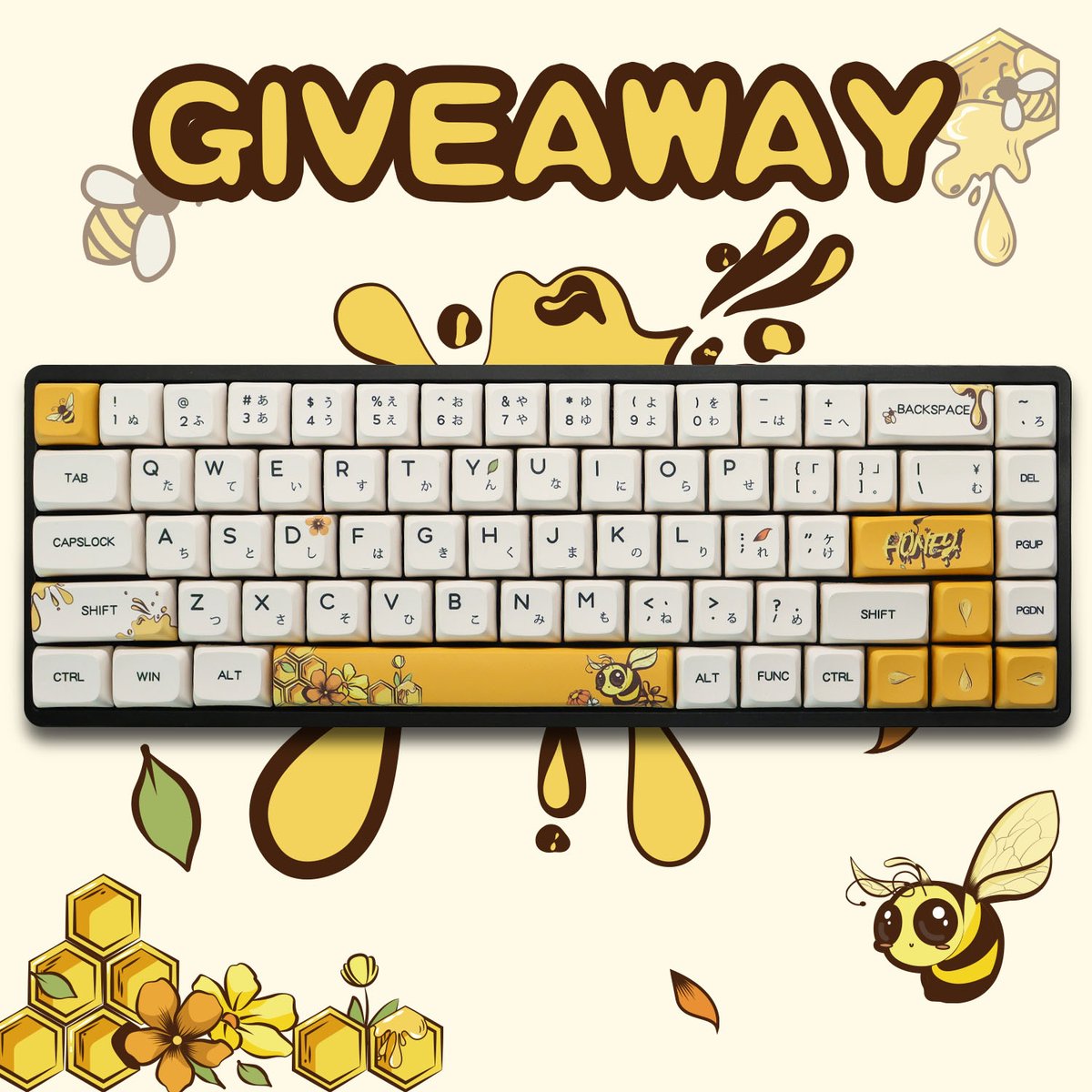 Womier_keyboard's tweet photo. 🐝 XVX Honey Bee Keycap Giveaway🐝#giveaway

Prizes: XVX Honey Bee Keycap Set x 3🐝

Rules:
1. Follow us @womier_keyboard @xvx__keyboard and 
2. Like this post.
3. Join our Discord to participate (Link in bio)#discord 
https://t.co/ITKFCZ50rn

Entry Time: 28th JULY-4th AUG PST https://t.co/uwlQ7TXJtk