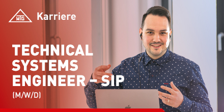Du bist Experte auf dem SIP- und SBC-Gebiet und hast Spaß an der Realisierung individueller Kundenanforderungen?
Dann komm als Technical Systems Engineer mit Schwerpunkt SIP (m/w/d) an Bord der WTG!
Hier geht’s zu allen Weitern Infos: bit.ly/3oxm7iS

#WTGGruppe #JoinUs