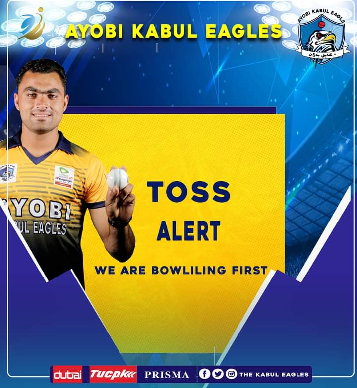 TheKabulEagles's tweet photo. Toss Alert! ๐ช
Pamir Zalmi have Won the toss and they have decided to bat first! ๐๐
#AyobiKabulEagles_Vs_PamirZalmi
#SCL08
#WeAreKabulEagles | #ู
ฺูู_ูู_ุฏ_ฺฉุงุจู_ุจุงุฒุงู https://t.co/nmjZrTfCPa