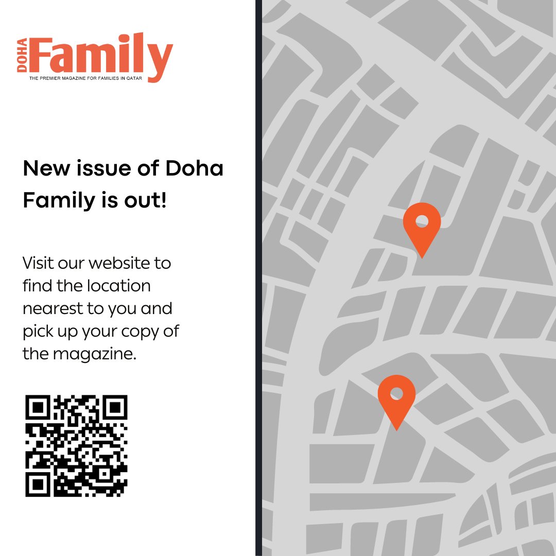 Scan the QR code to get your magazine copy 🤗

#dohafamily #dohamums #mumsindoha #dohafamilies #doha #dohaqatar #qatar