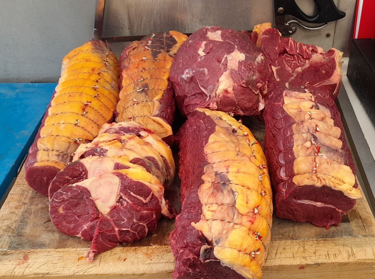 Only roasting, stewingv and braising beef available from our Belted Galloway, but look at that colour