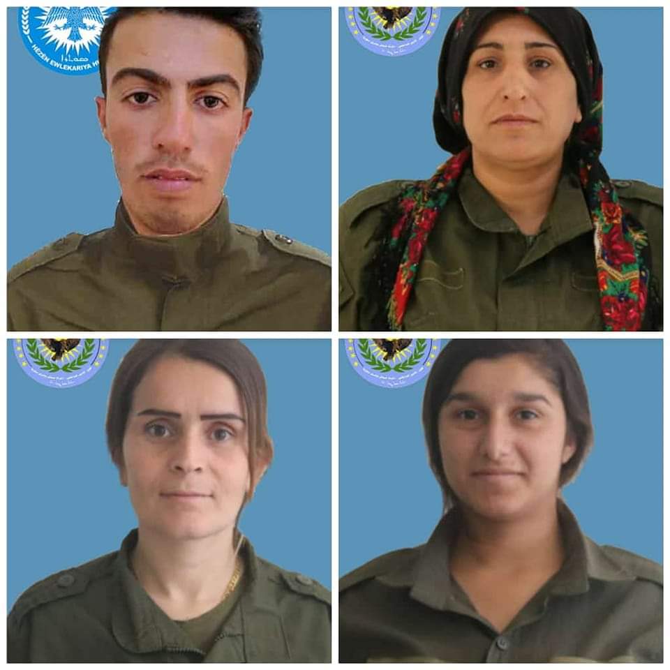 NalinMisto's tweet photo. Endamên hêzên ewlekariya hundirîn yên ku danê sibê li Eyn Îsayê şehîd bûne. https://t.co/A767iAuIN8