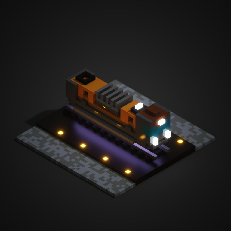 Trains are fun, so are voxels. Why not both?

#art #abstractart  #voxel #voxelartist #magicavoxel #scifi #scifi #gamedev #IndieGameDev #unity3d, #TRAIN